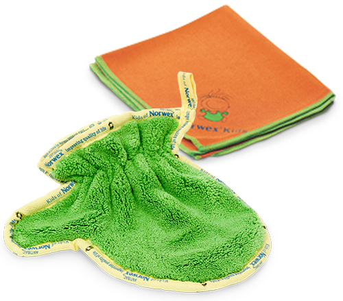 Kids Dusting Mitt and Kids Window Cloth